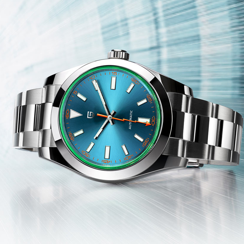 Seiko Watch Presage - パガーニデザイングリーンガラスメンズ機械式時計高級 AR サファイア自動時計男性用ステンレス鋼時計 2026 新しい