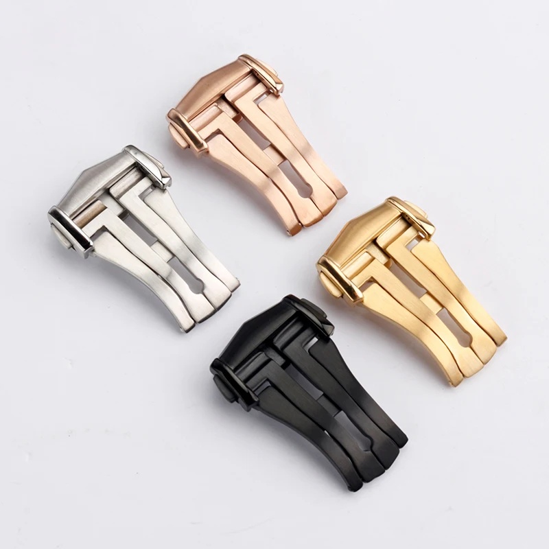 オメガ用、16～20mmのダブルプッシュ式折りたたみ式バック - Butterfly Clasp Deployant のレビューと価格