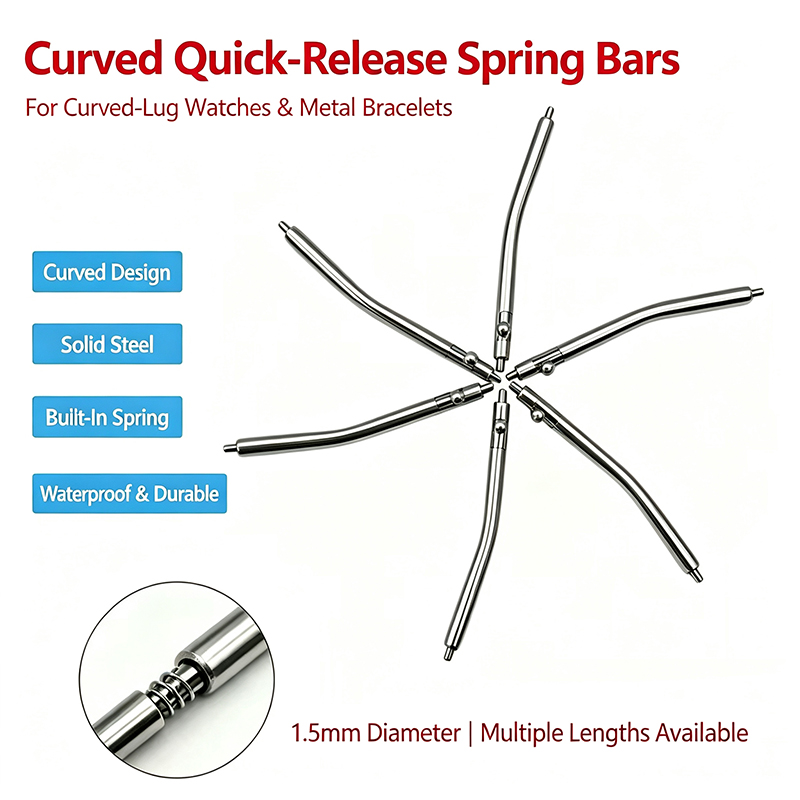 直径1.5mmの湾曲型クイックリリース式スプリングバー。ステ - Curved Spring Bar のレビューと価格