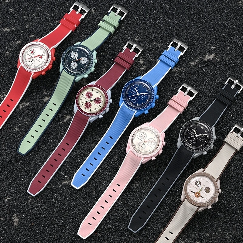 オメガ スウォッチ 20mm カーブ型 腕時計バンド スピー - Buckle Pin Ss のレビューと価格