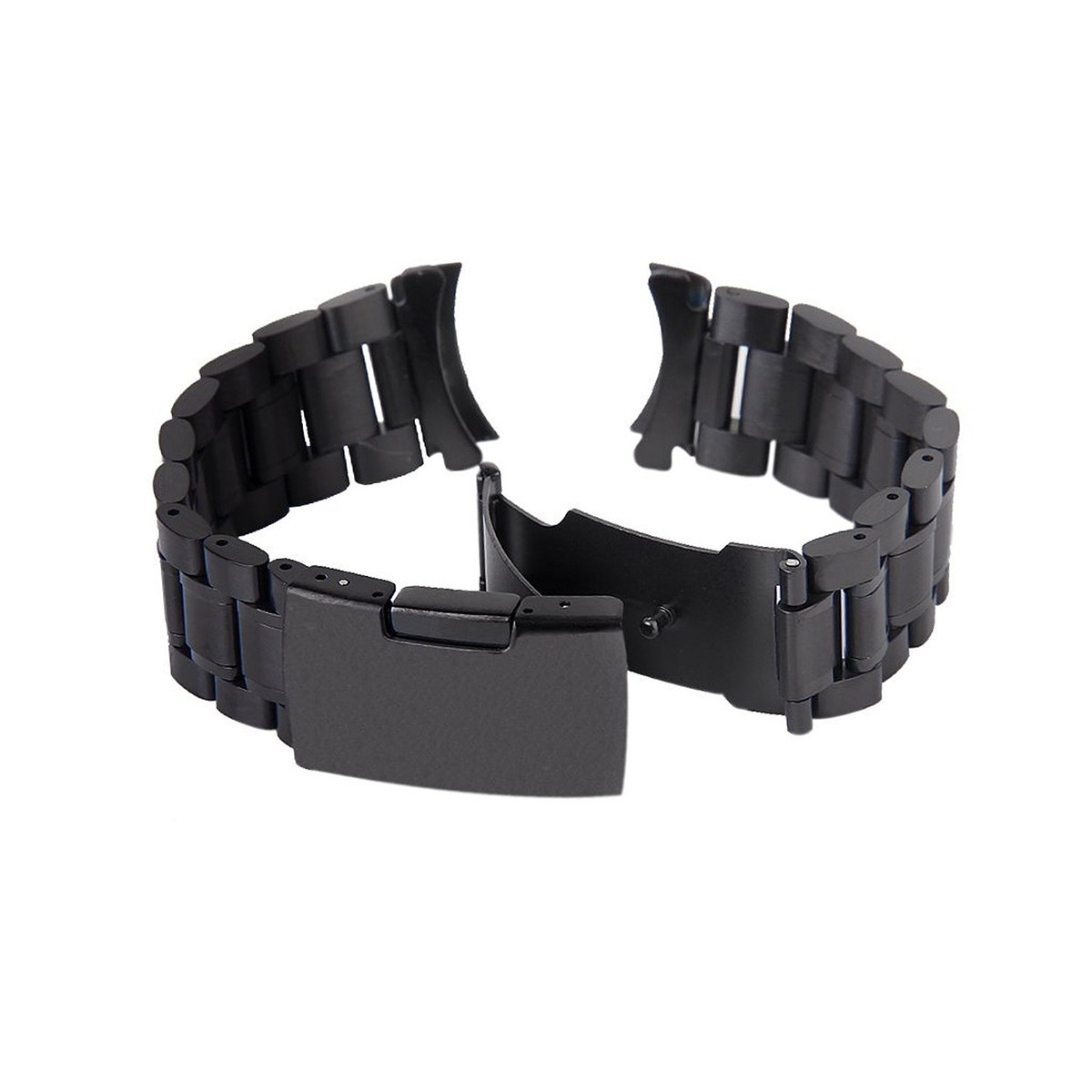 2本セット、20mmステンレススチール製腕時計バンド、黒色、 - Curved Spring Bar のレビューと価格