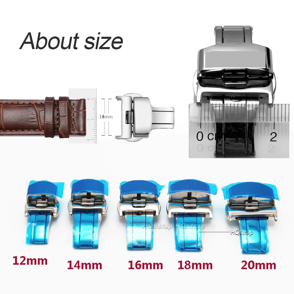 バタフライボタン付きマットステンレススチール時計クラスプ,時 - Butterfly Clasp Deployant のレビューと価格
