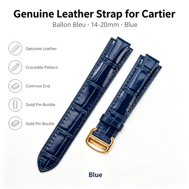 14-20mm 本革ストラップ カルティエ バロンブルー ブ - Cartier Watch Ballon Bleu のレビューと価格